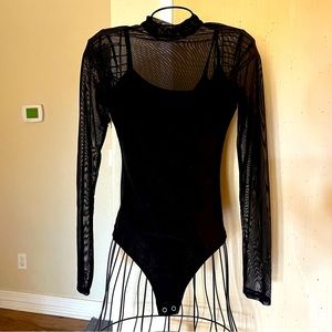 Black Mesh Body Suit